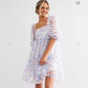Storia, Size Small, 3D Floral Empire Mini Dress